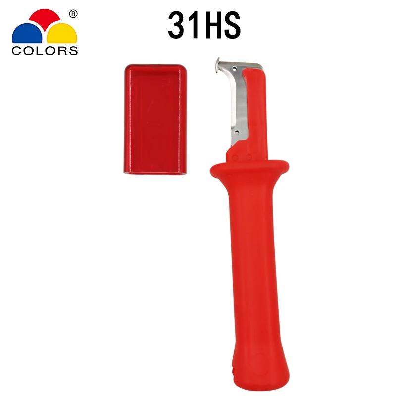 31HS pliers 6 цветов Нож для зачистки кабеля немецкий стиль 440c Лезвие ПВХ ручка зачистки область диаметром 50 мм ниже ручные инструменты - Цвет: 31HS pliers