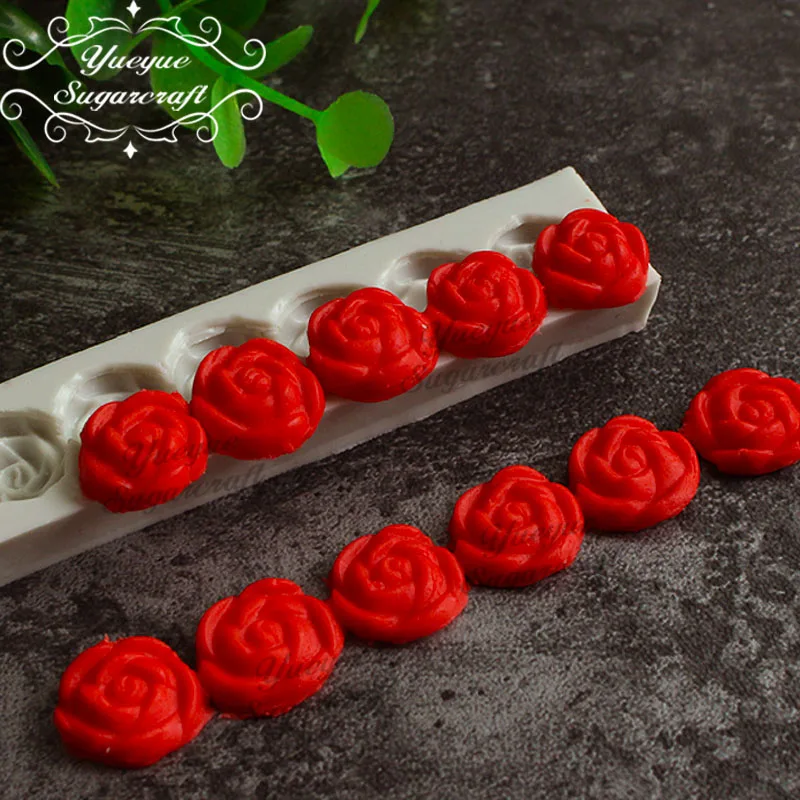 Yueyue Sugarcraft силиконовая форма в виде цветка розы помадная инструменты для