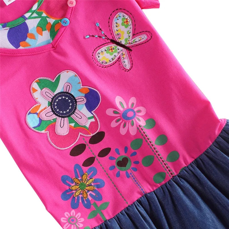 NOVATX Girls Dresses Baby Clothes 2018 Brand Summer Kids Princess Dress Costumes Floral Children Cotton H6063D | Детская одежда и