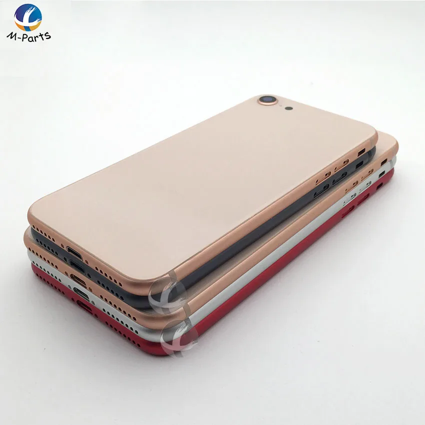 Полный задний корпус+ средняя рамка+ задняя камера объектив для iPhone 8 8Plus X 8G Plus задняя крышка Батарейная дверь шасси+ логотип