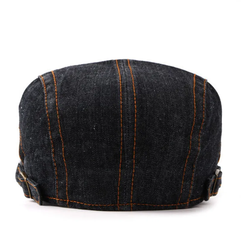 Модный джинсовый берет Кепка унисекс уличная с козырьком мужская Gorras Planas плоские