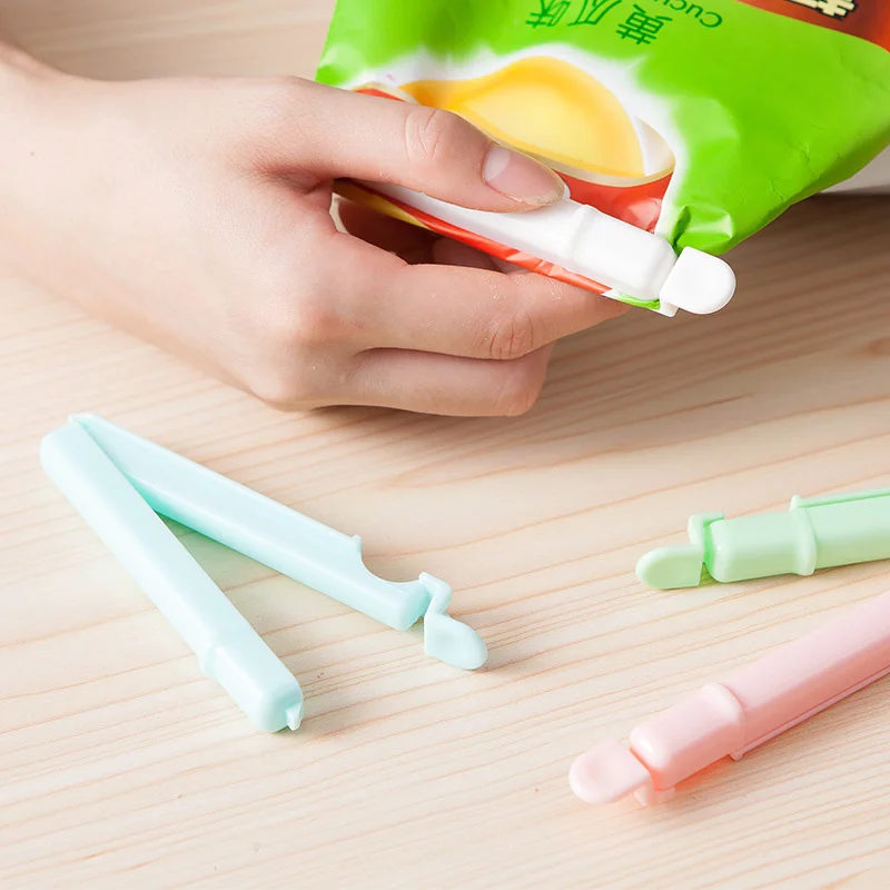 4 pcs/Set New Style Suction Cup Snacks Food Bag Sealing Preservation Clips can be stored Vacuum Resealer Kitchen Storage | Дом и сад