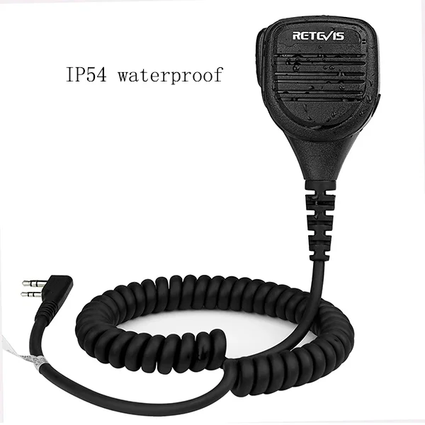 Retevis RS-112 2Pin TK Plug IP54 Водонепроницаемый пульт дистанционного управления динамик микрофон с 3,5 мм разъем для гарнитуры для Kenwood Baofeng Walkie Talkie