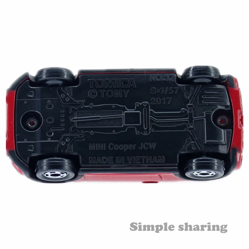 Takara Tomy Tomica 37 Mini John Cooper работает красное сердце 1/57 спортивный автомобиль Поп