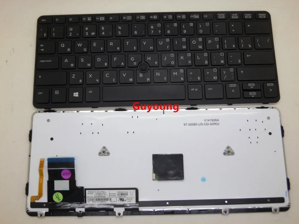 Английская клавиатура для HP Elitebook 720 G1 G2 725 820 черная ноутбука с подсветкой |
