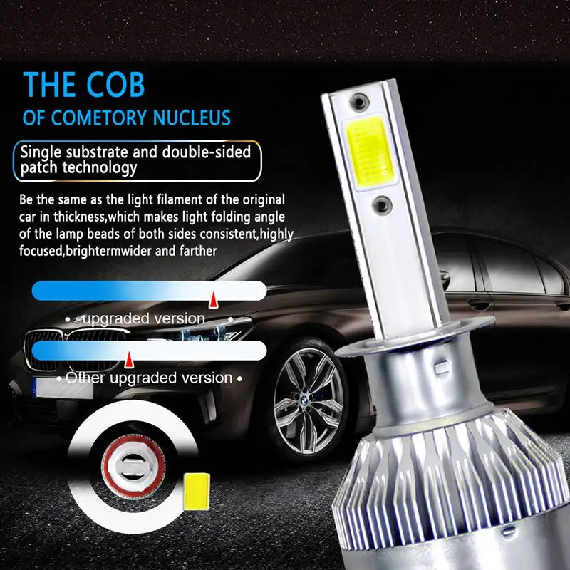 VicTsing Car H1 LED Headlight Lights Bulbs Auto Headlights 12V Led Light 4000LM Replacement Accessories Parts | Автомобили и
