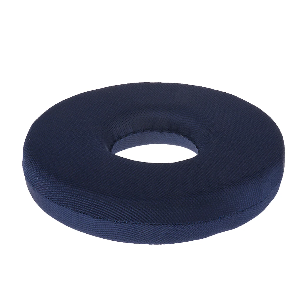 Dark Blue Подушка из пеноматериала для инвалидной коляски, Подушка для сна, геморрой, круглая подушка для спины, поясницы, хвоста, кости, облегчение боли, подушка для сиденья в виде пончика - Цвет: Dark Blue