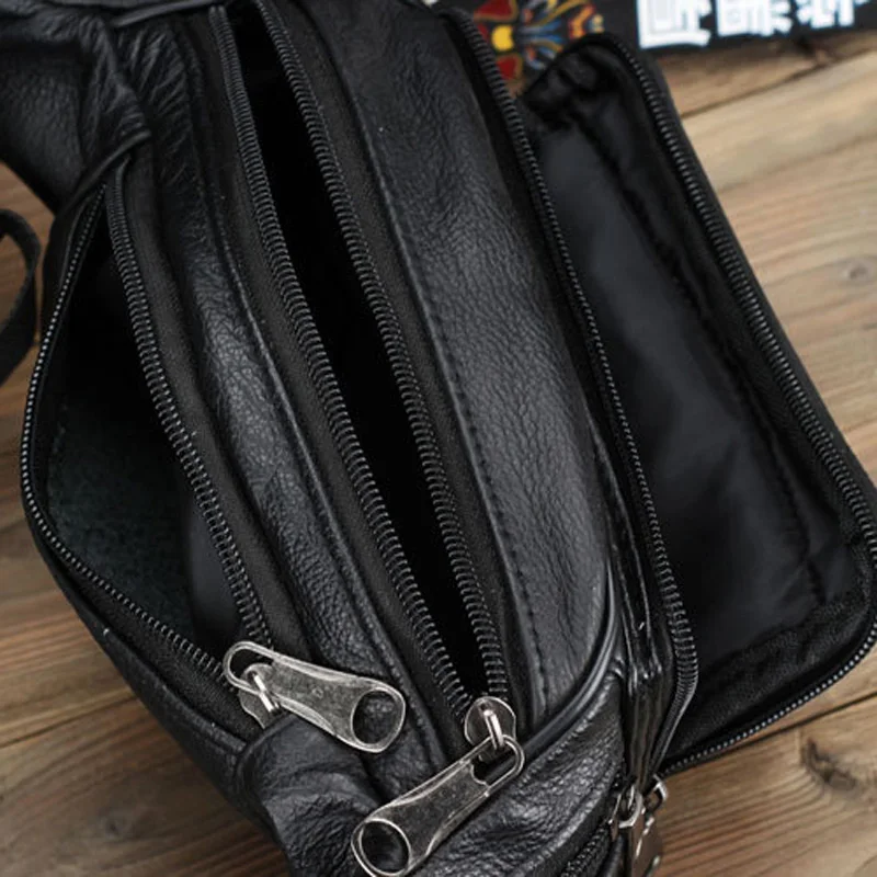 Genuine Leather Men Waist Packs Man Belt Bag Male Fanny Pack Crossbody Travel Soft Cell Phone Pocket Bum |