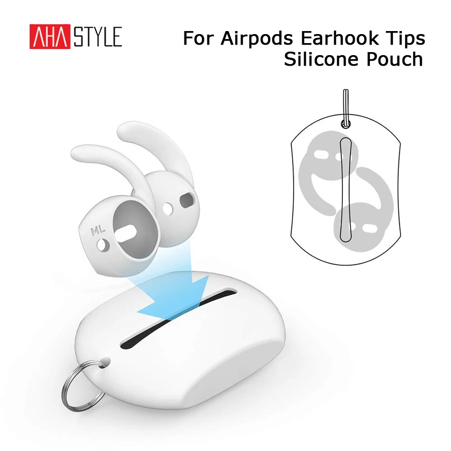 Силиконовый мини чехол для хранения наушников сумка переноски Airpods с защитой от