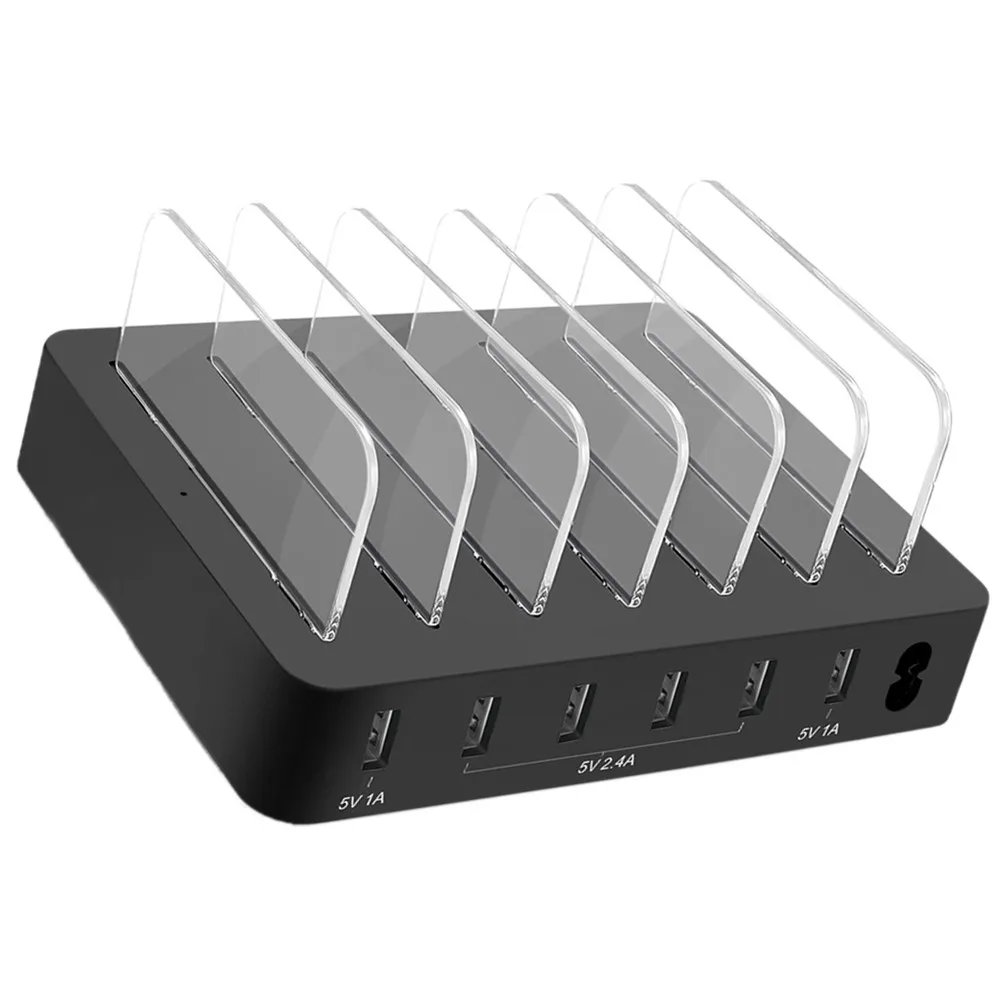 Зарядное устройство 6 портов USB 50 Вт зарядное для телефона портативное мини 100 240 В