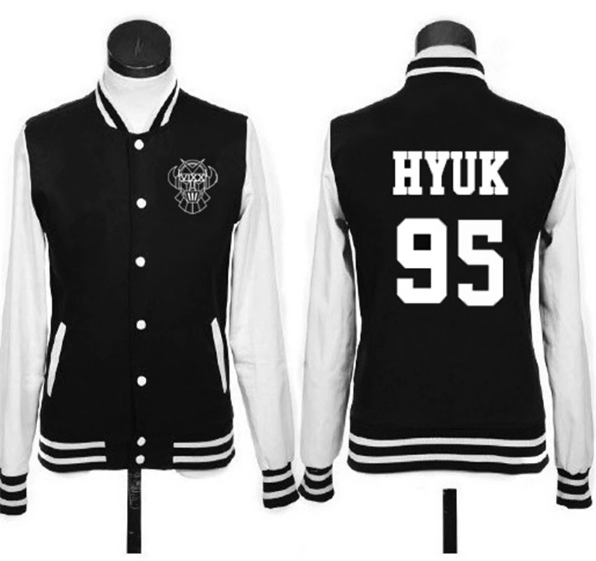 Kpop VIXX окружающие тот же пункт Корейская бейсбольная форма exo флисовая куртка для
