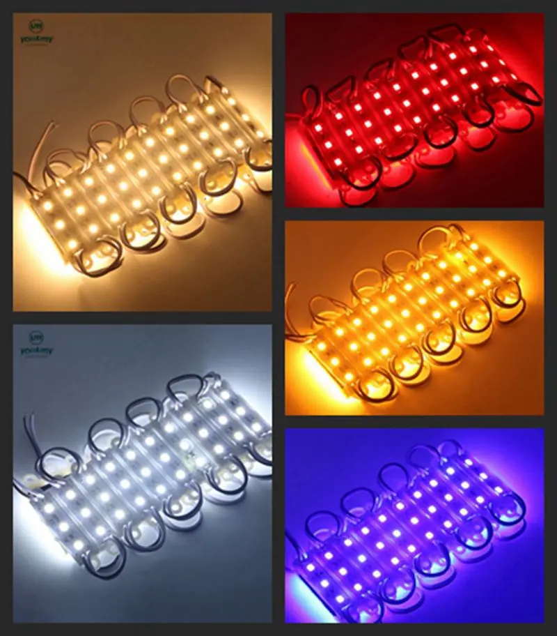 

SZYOUMY Fedex Shipping 5000pcs Mini LED Module 2835 SMD LED Backlight for Sign Letter 3 Leds 39X10mm 12V Input