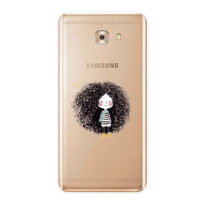 Мягкий чехол для телефона Samsung Galaxy C9 C7 C5 Pro мультяшная девушка Kawaii Kpop силиконовая