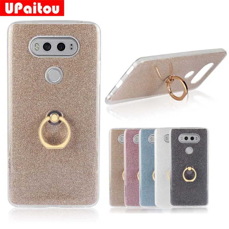 UPaitou чехол с блестками для LG G3 G4 G5 G6 V10 V20 K7 K8 K10 Pro стилус Stylo 3 кольцо-держатель на