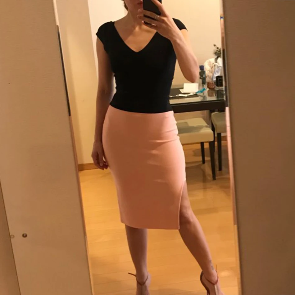 Женская юбка карандаш с разрезом до колена|sexy pencil skirt|bandage skirtfashion skirt |