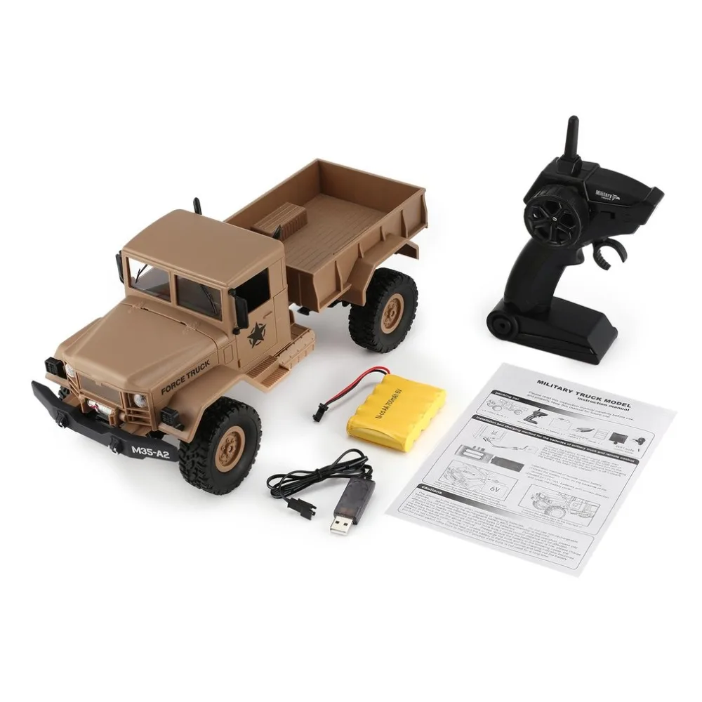 FY001A/B 2 4 ГГц 1/16 4WD внедорожный Радиоуправляемый Военный грузовик альпинист