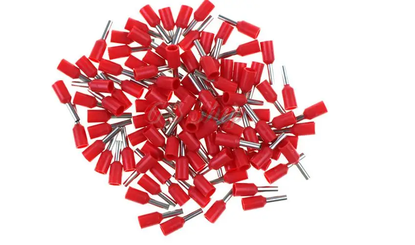 1000 шт. изоляционные клеммы для труб E2508 E2510 E2512 E2518 соединители AWG 14 обжимные