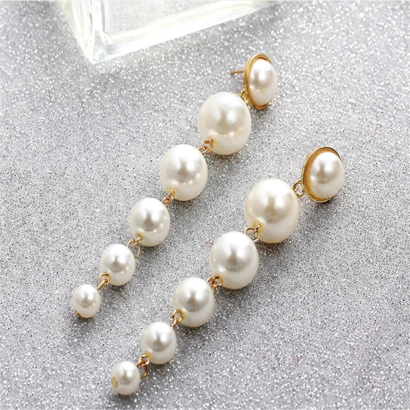 Fashion Pearl Pendant Daily Gift Lady Temperament Earrings |