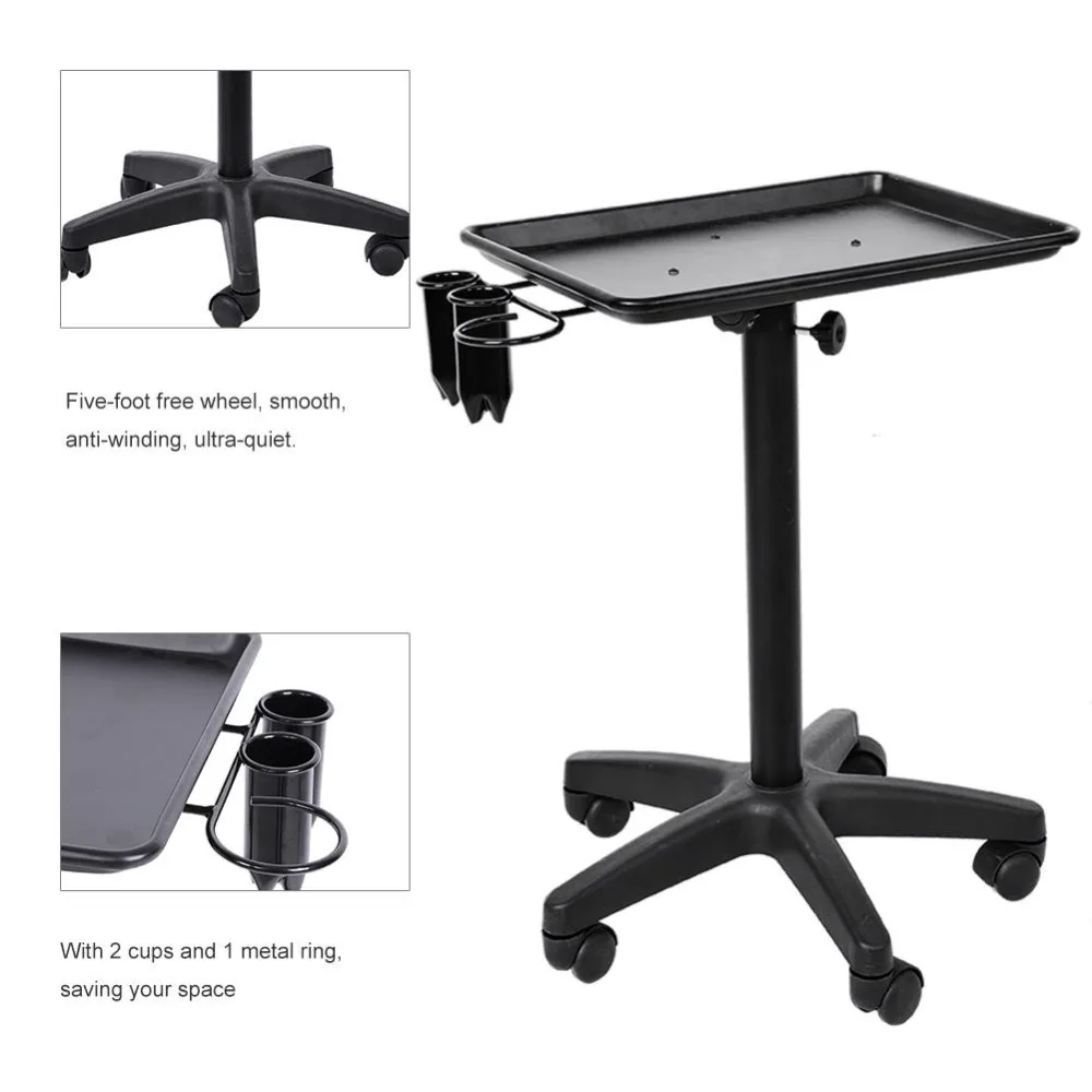 Алюминиевый салонный инструмент для волос поднос Регулируемый черный и