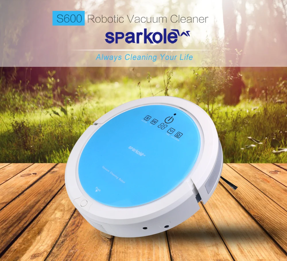 Робот-пылесос Sparkole с самозарядкой и боковой щеткой с пультом дистанционного управления и усовершенствованным краем и hepa-фильтром
