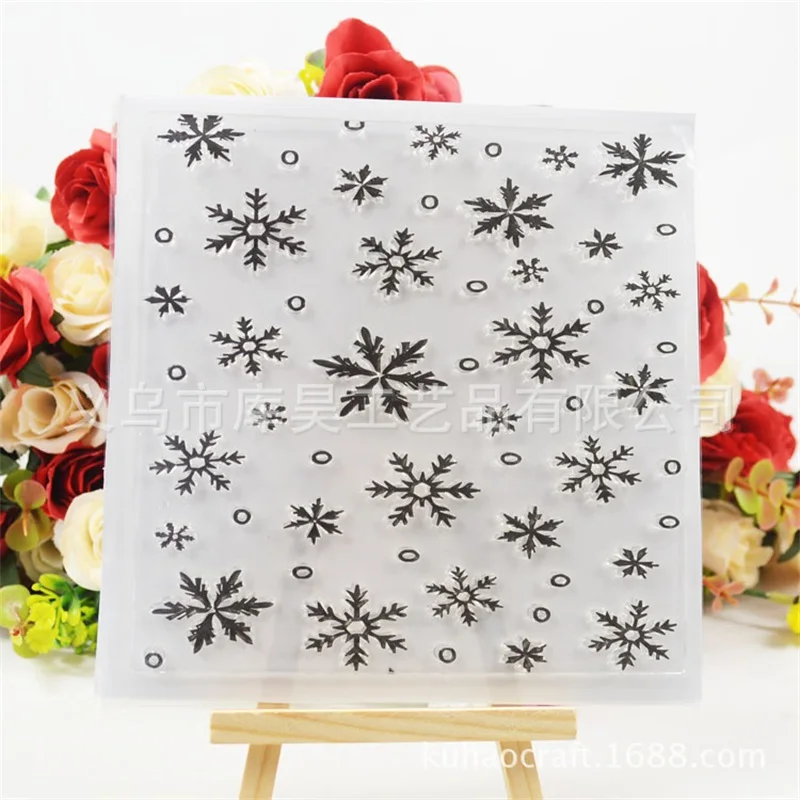 FGHGF Снежинка прозрачный силиконовый штамп/печать для DIY Скрапбукинг/фотоальбом