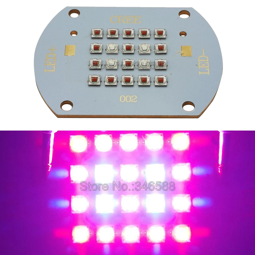 Cree XLamp XPE2 XP E2 60W Светодиодная лампочсветильник красный свет 16 шт. + синий 4
