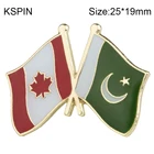 Канадский и Пакистанский Значок Дружбы, значок с национальным флагом, значок на лацкан, Международная коллекция знаков для путешествий KS2025