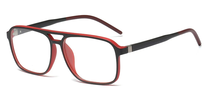 black with red Peekaboo прозрачные линзы очки Панк унисекс Женские очки для мужчин винтажные черные Золотое металлическое обрамление украшения Аксессуары - Цвет оправы: black with red