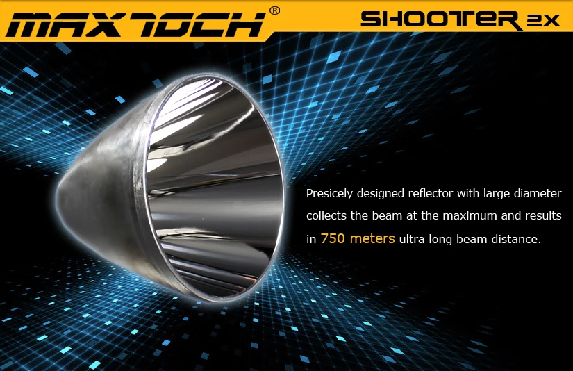 MAXTOCH Shooter 2X красный луч 750 м+ расстояние, 270lm, красный светодиодный Дальний Красный светильник, ночной охотничий фонарь