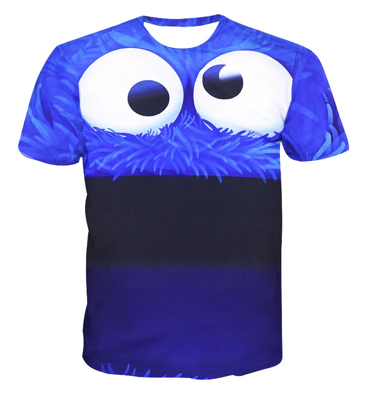 2017 Новая Мода Мужчины/женщины 3d футболки смешно печати красочный волосы Король