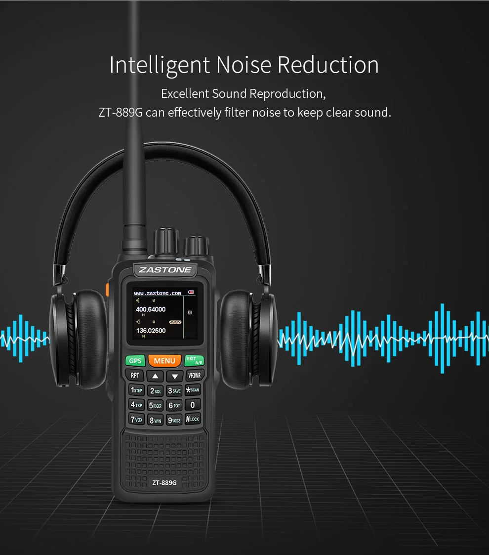 ZASTONE 889G gps SOS рация 10 Вт 3000mAh VHF радио 134-174Mhz UHF 400-520Mhz 999CH радио приемопередатчик портативный telsiz
