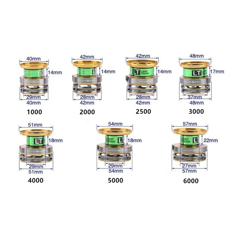 Оригинал DAIWA EXCELER LT спиннинговая Рыболовная катушка 2000XH 3000XH 6 2: 1 соотношение
