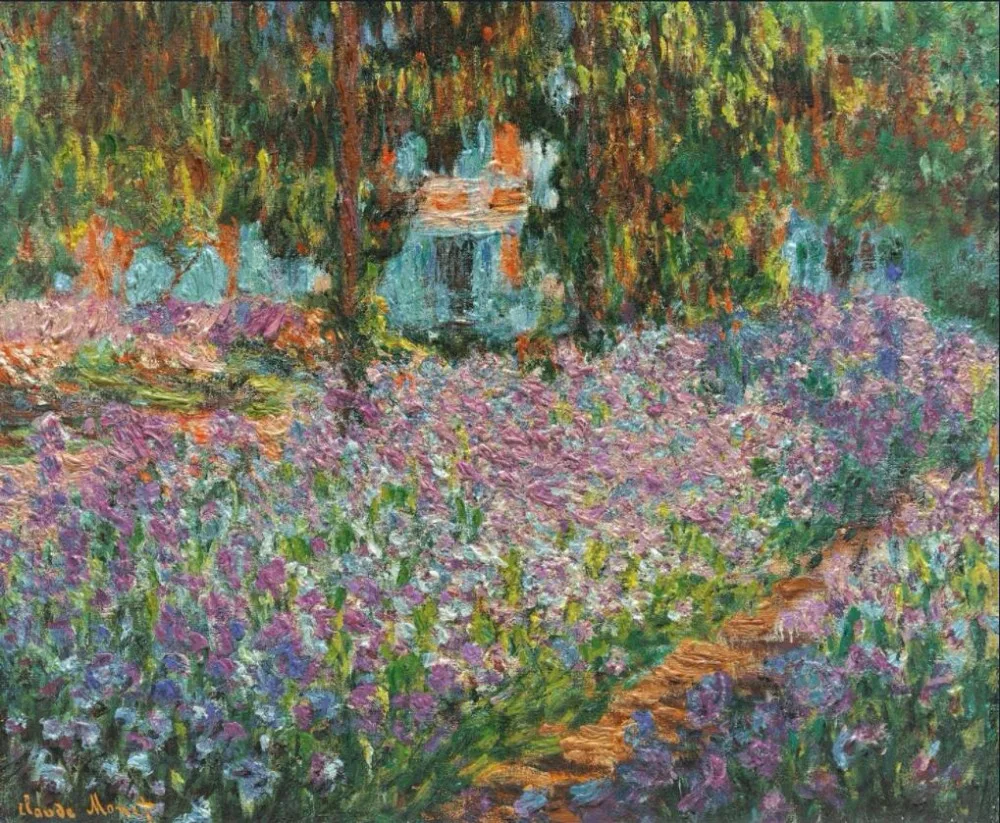 Высокое качество картина маслом холст репродукции Ирисы в саду монета (1900) Клода