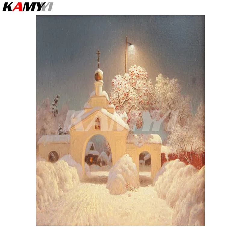 

5D алмазная живопись с пейзажем «сделай сам», вышивка крестиком, полная выкладка, мозаика из круглых страз, домашний декор DD