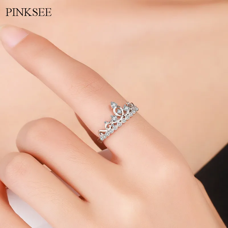 1 шт. посеребренные кольца PINKSEE в виде короны США европейский стиль модное