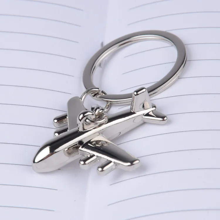 

Hot Sale 5 Pieces/Lot Cute Car Key-ring Smooth Lusher Pendant Mini Air Plane Design Metal Alloy Key Chain Creative Gift Ornament