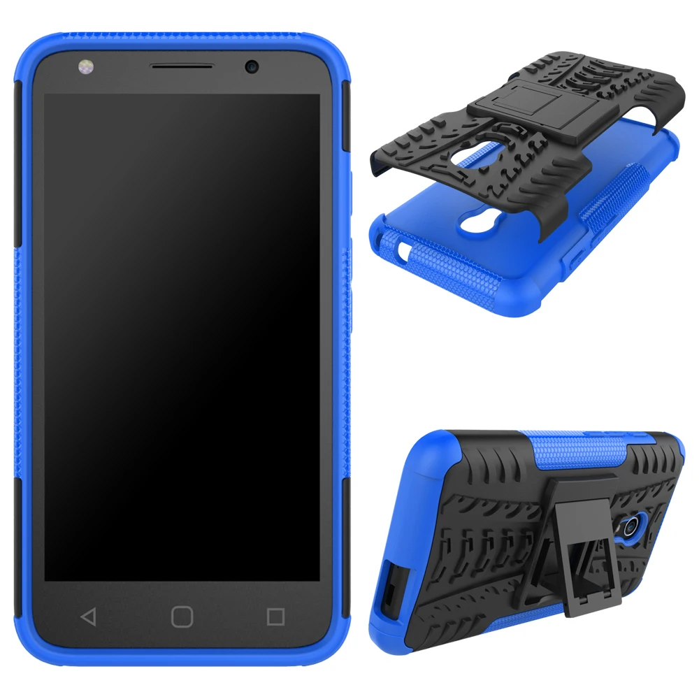 Гибридный ТПУ армированный силиконовый резиновый жесткий чехол для Alcatel OneTouch Pixi 4