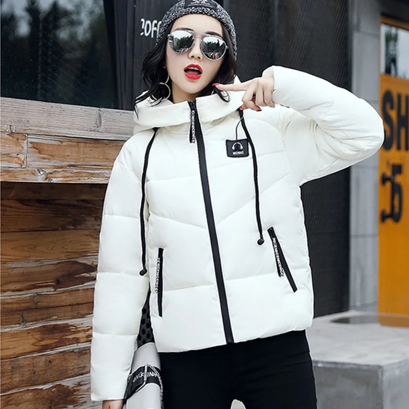 Для женщин Зимняя парка 2017 с капюшоном куртка хлопковой подкладкой для девочек