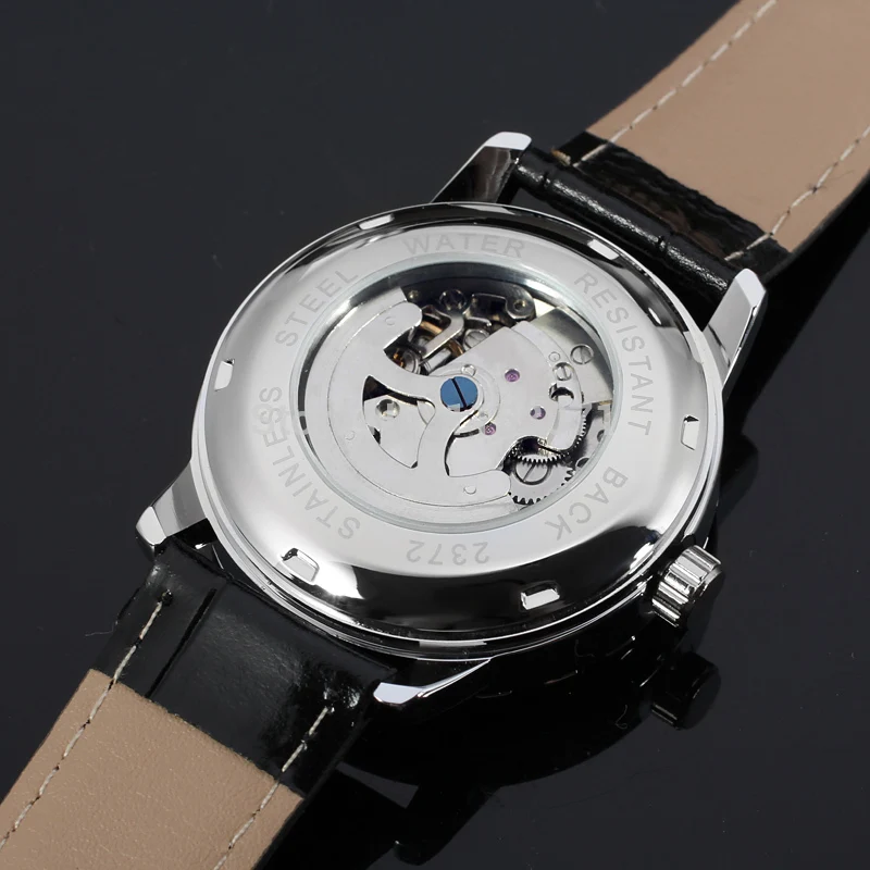 Новые Автоматические Мужские наручные часы скелетоны серебристого цвета WRG8079M3S2