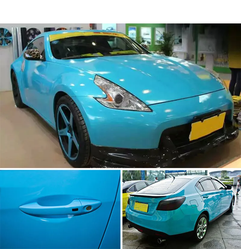 Глянцевая Карамельный цвет винил автомобиля Обёрточная бумага Стикеры этикета