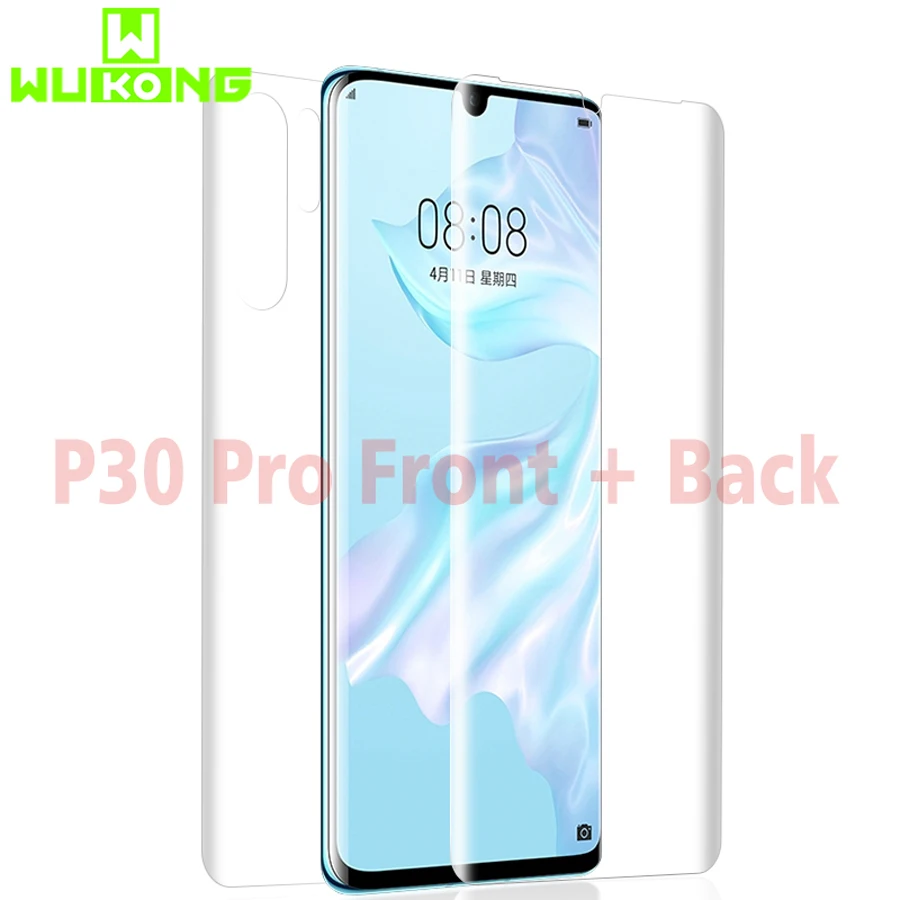 

WK 2pcs Back+Front 0.1mm Film For Huawei P30 Pro P20 Lite Screen Protector Full Cover Soft Film For Huawei mate 20 pro mate 20X