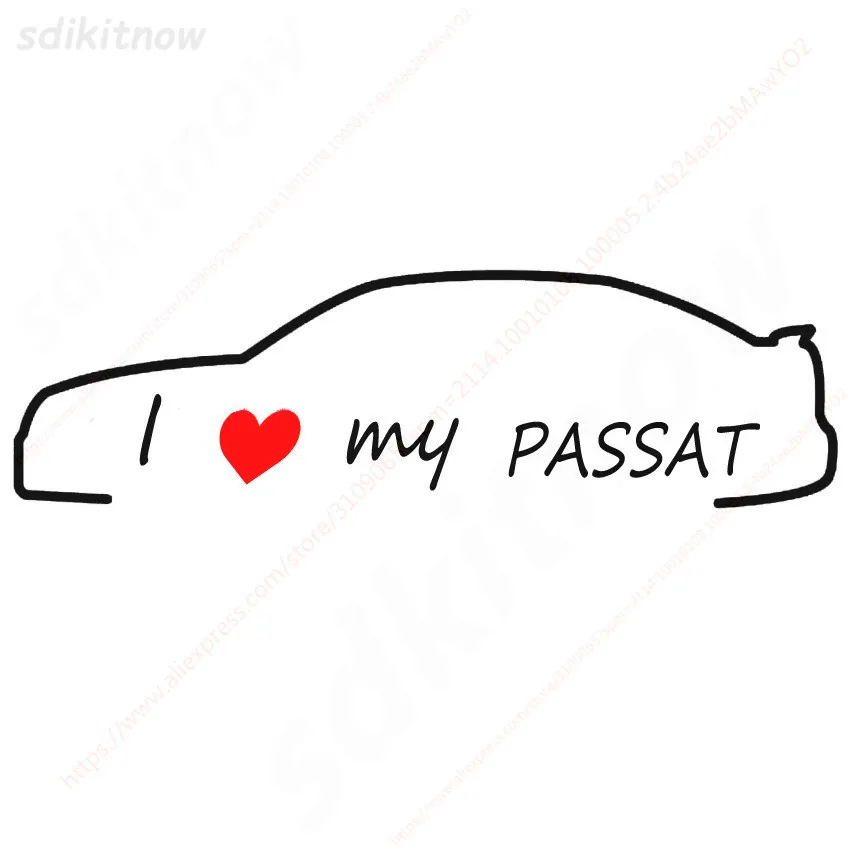 I love my car Decal забавная креативная наклейка Стайлинг дверное украшение для Volkswagen VW