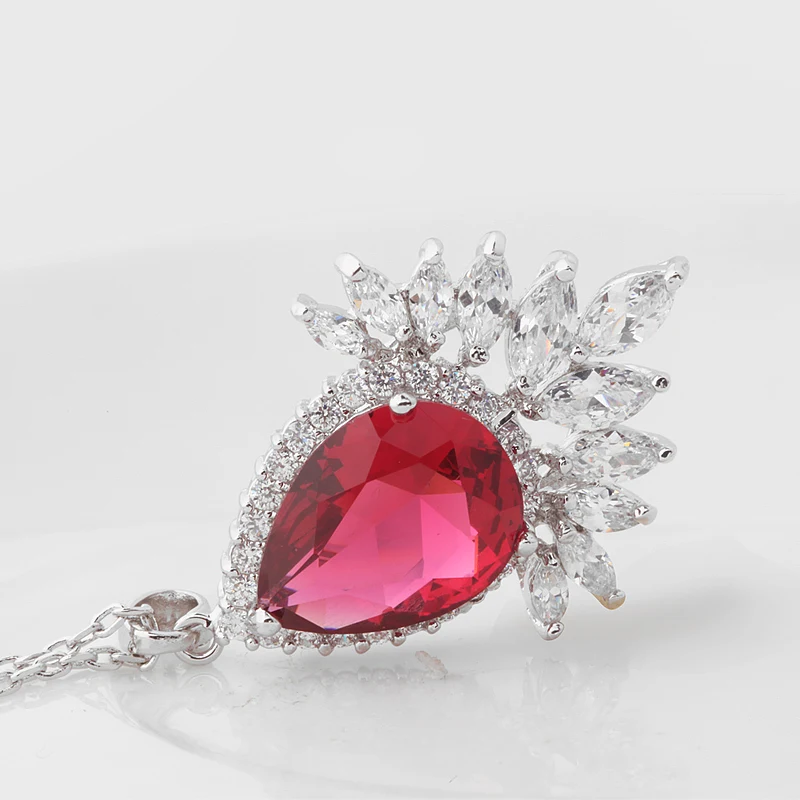 LUOTEEMI Brand Bohemian Necklace White Gold-Color Pendant with AAA Cubic Zircon for Women Party Jewelry Wholesale | Украшения и