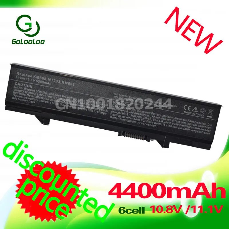 Golooloo Батарея для dell Latitude E5400 E5410 E5500 E5510 0RM668 312 0762 0769 0902 451 10616 10617 KM668 KM742|battery for dell|4400mah