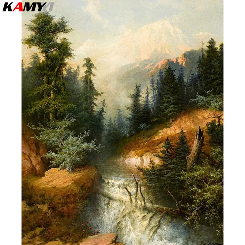 

Full Square/Round Drill 5D DIY Diamond Painting "Riverside scenery" Embroidery Cross Stitch Mosaic Home Decor Gift HYY