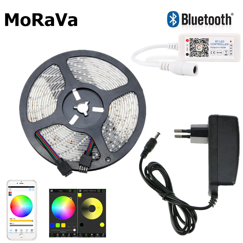 RGB СВЕТОДИОДНАЯ лента SMD 2835 DC 12 В 60 светодиодов/м водонепроницаемая гибкая Диодная