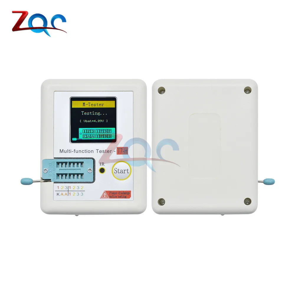 TC-T7-H Высокоточный Транзистор тестер ESR Диод Триод Емкость MOS/PNP/NPN LCR MOSFET TFT ЖК-экран тестер мультиметр T7