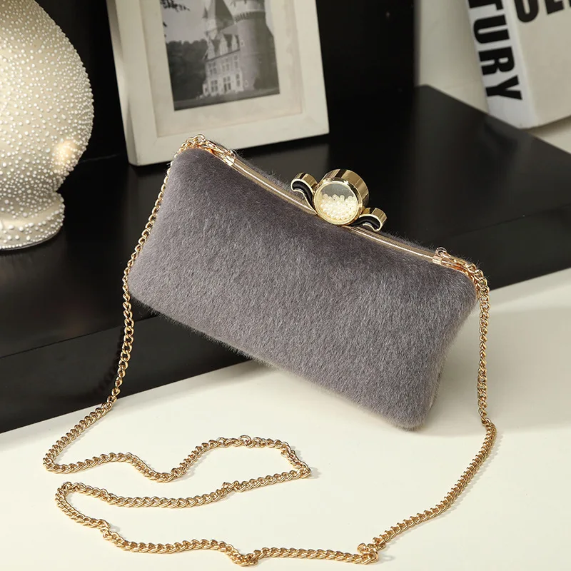 2019 Новый Мао клатч кольцевой зажим цепь Наплечная маленькая квадратная сумка
