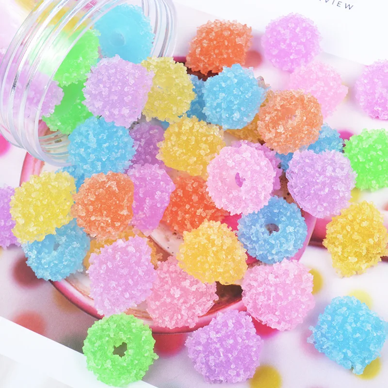 Смола моделирование конфеты гранулы DIY Аксессуары Кристалл с белым