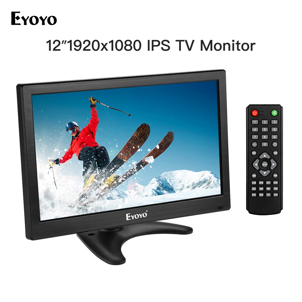 Eyoyo 12 дюймов EM12T 1920x1080 ips ЖК-Экран Дисплей HDMI ТВ монитор портативный HDMI/VGA/AV/USB вход и